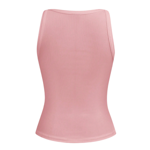 Women's <b>Vintage</b> Ribbed V-Neck <b>Tank</b> <b>Top</b> Sleeveless Slim Fit Breathable Quick Dry 100% Polyester Summer Casual Wear - Product Image 3