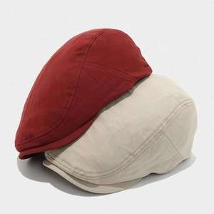 Boina Japonesa Artística de Ala Corta para Mujer, Sombrero Retro de Primavera/Verano, Gorra de Pintor Lisa para Hombre - Product Image 2