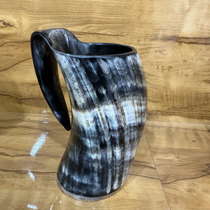Ox Horn Tankard OX Mug Simple Plain Viking Corne à boire polie à la main pour les occasions de Noël d'Inde - Product Image 1