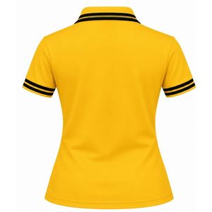 Polo brodé Sigma Gamma Rho jaune pour femme, à col et manches courtes, avec lettres grecques, pour sororité, décontracté, universitaire, sportif - Product Image 2