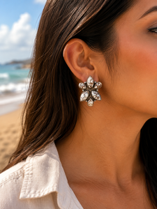 Pendientes de Plata con Turquesa de Caballo Salvaje, Hechos a Mano, Estilo Bohemio del Suroeste, Joyería para Mujer, Pendientes de Botón de Diseño, Regalo - Product Image 2