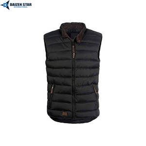 Gilet matelassé court en laine pour l'hiver, style streetwear, col montant, fermeture éclair, motif uni, service OEM - Product Image 5