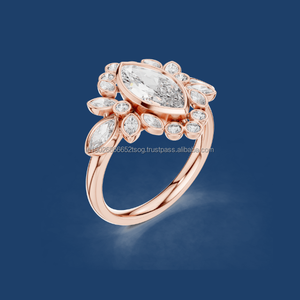 Trovella 14K <b>Gold</b> Wholesale Diamond <b>Rings</b> in Real <b>Gold</b> and Silver Personalized Design Available - Product Image 1