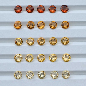 9mm Naturel Citrine Facettes Forme Ronde Calibré Lâche Gemme Superbe Lustre Parfait Pierre De Coupe Livraison Gratuite En Ligne - Product Image 4