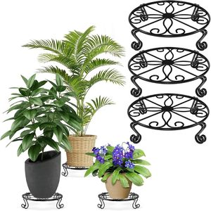 Support de plante en métal blanc rond vintage avec pieds courbés pour jardin intérieur et extérieur - Product Image 6