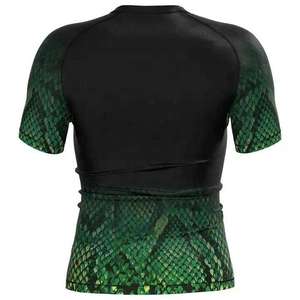 เสื้อรัดกล้ามเนื้อแขนยาวลายหนังงูสำหรับผู้ชาย MMA BJJ ยิวยิตสู ป้องกันรังสียูวี สำหรับเล่นเซิร์ฟ ว่ายน้ำ ออกกำลังกาย ฟิตเนส - Product Image 2