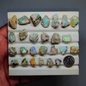 Minimalist Ethiopian Natural Opal Rough Cut Gemstone 20x12x8MM Grade Natural Opal <b>Raw</b> <b>Crystals</b> Loose Gemstone for Jewelry Making - Product Image 4