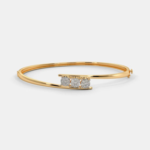 Brazalete de Oro con Triple Racimo de Diamantes Cultivados en Laboratorio - Product Image 1