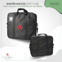 Étui souple imperméable Royal Arch avec broderie noire |   Sangle de sac en tissu Cordura avec poche intérieure, écologique, style provincial