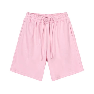 Pantalones Cortos Bermuda para Hombre, Color Sólido, con Cordón, Cintura Media, Casuales, de Algodón Tejido, Transpirables, Deportivos - Product Image 1