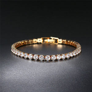 Bracelet tennis classique avec diamants de laboratoire taille brillant ronds sertis en canal, bracelet pour femme, bijoux personnalisés - Product Image 4