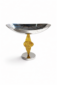 Metal Marble & Wood Contemporary Round Serving Tray/<b>Platter</b>-Eco-Friendly <b>Disposable</b> Party <b>Platter</b> - Product Image 3