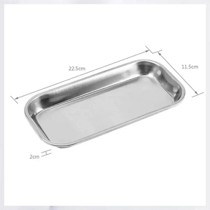 Bandeja de acero inoxidable para instrumentos quirúrgicos, organizador de herramientas médicas, caja de almacenamiento reutilizable para hospitales, clínicas y servicios de salud - Product Image 3