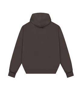 เสื้อฮู้ดโอเวอร์ไซส์ผู้ชาย สีพื้น แขนยาว มีกระเป๋า สไตล์ลำลอง ใส่ได้ในฤดูใบไม้ร่วง ผ้าถักเฟรนช์เทอร์รี่ - Product Image 5