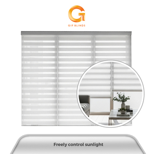 Persianas Zebra de Diseño de Tiras Blancas ZB91133 168x183cm, las Más Vendidas en Malasia, para Hogar y Oficina, B2B, OEM, Mejor Proveedor, Calidad Garantizada - Product Image 4
