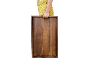 Wooden Ottoman <b>tray</b> Large ottoman <b>tray</b> with handles Ottoman Top <b>Tray</b> for <b>Breakfast</b> Serving Board Large Wooden <b>Tray</b> for Food <b>Tray</b> - Product Image 4