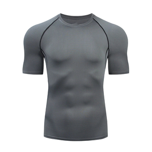 Men Compression T Shirt Quick Dry Gym Fitness <b>Base</b> <b>Layer</b> Sports Running Training Athletic <b>Short</b> <b>Sleeve</b> Shirt OEM Available - Product Image 1