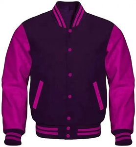 Unisex <b>Winter</b> Vintage <b>Waterproof</b> Hooded Baseball Bomber <b>Jackets</b> Custom Chenille Patch Varsity Style Wool Leather Sleeve Warm - Product Image 2