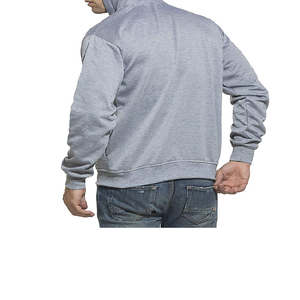 Sudadera con capucha de alta calidad con logotipo personalizado, forro y cremallera, para hombre, manga larga, ecológica, tejida, 100% algodón, para gimnasio, talla grande. - Product Image 3