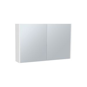 Armoire à pharmacie miroir à double porte Bouti, 19,7 po de hauteur x 31,5 po de largeur, blanche, avec trois étagères intérieures pour le rangement dans la salle de bain ou la cuisine - Product Image 2