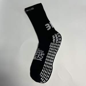 Chaussettes de sport tricotées mi-mollet en coton, polyester et élasthanne, durables, respirantes, jacquard sportif, logo personnalisé, antidérapantes - Product Image 3