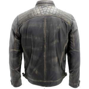 Veste en cuir véritable et toile pour homme de haute qualité, logo sur le devant, écologique, imperméable, coupe-vent, chaude, noire, prix avantageux, en solde - Product Image 6