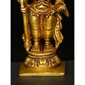Petite sculpture en laiton faite à la main de la divinité tantrique hindoue Article de cadeau indien de 3 pouces fabriqué en Inde - Product Image 1