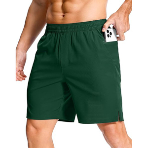 Pantalones Cortos Deportivos para Hombre con Forro de Compresión, Bolsillo con Cierre, Aberturas Laterales y Soporte para Correr - Product Image 1