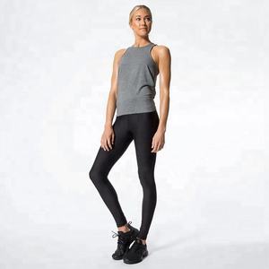 Ladies 100% Cotton Yoga <b>Tanks</b> Low Cut Custom Workout Vest t Shirts <b>Women's</b> Sleeveless Gym Wear <b>Tank</b> <b>Top</b> Loose Fit Singlet Design - Product Image 3