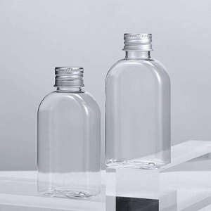 Bouteilles d'emballage cosmétique en plastique PP plates rechargeables de 1000 ml avec bouchon pulvérisateur à vis pour désinfectant à la glycérine et à l'huile d'olive - Product Image 1