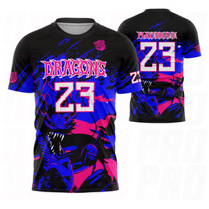 Camiseta de Fútbol Sublimada Personalizada, Impresión por Transferencia de Calor en Poliéster, Secado Rápido, Servicios OEM, Camisetas de Equipo, Diseño Graffiti - Product Image 1