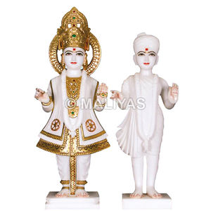 Murti de mármol Swaminarayan |   Conjunto de Estatuas de Bhagwan Swaminarayan y Guru – Maliyas - Product Image 1