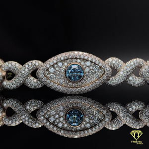 Premium Fully Iced Out Bracelet with Colorful Center Stones and Sparkling Rose Gold Luxury Jewelry Finish - Product Image 2