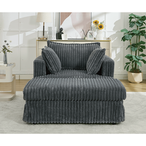 Nuovo Arrivo: Chaise Longue Oversize 47.7 in Velluto a Coste con Seduta Profonda e Imbottitura Spessa Confortevole - Product Image 6
