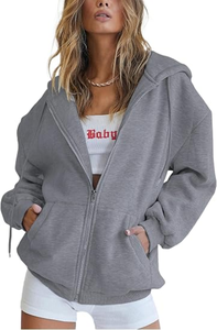 Custom Oversize Men's Vintage Hoodie <b>Zip</b> up Long Sleeve Sweatshirt with <b>Pockets</b> Acid Wash Streetwear Fleece <b>Hoodies</b> Jacket - Product Image 2