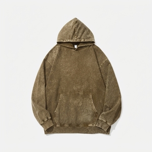 High Demand Streetwear Men's Custom Heavy 100% Cotton Acid Wash Paint Sun Faded Distressed <b>Vintage</b> Hooded <b>Sweatshirt</b> - Product Image 1