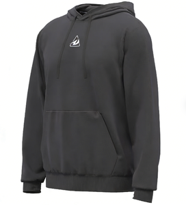Men's Black Hooded Sweatshirt 100% Cotton Fleece Regular Fit Casual Front Logo Pocket Autumn Wear - Product Image 4