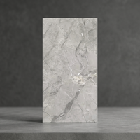 Dalles de sol et de mur en porcelaine polie brillante Vistaar Silika Grey 600x1200mm 20mm, style brique moderne, pour extérieur