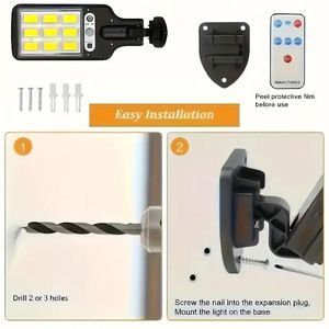 6 confezioni sensore di movimento ad energia solare da giardino esterno luce 108 pannocchia illuminazione ecologica - Product Image 4