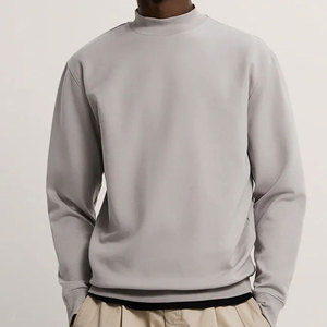 Sudadera Blanca de Cuello Redondo para Hombre, Color Sólido, Informal, Tejido de Rizo Francés, para Otoño - Product Image 6