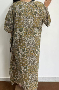 Elegante Vestido Kaftan de Algodón Estampado con Toque Tradicional y Atractivo de Moda Contemporánea - Product Image 5