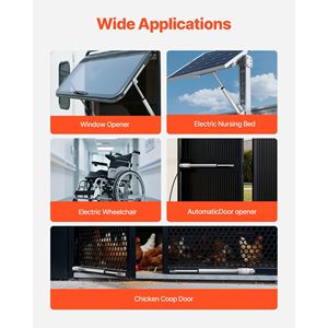 Attuatore Lineare ad Alta Velocità 12V, Protezione IP54, Attuatore di Movimento da 9,84 Pollici, Capacità 225 libbre/1000N, Montaggio per Movimento Lineare 0,6 pollici/s - Product Image 6