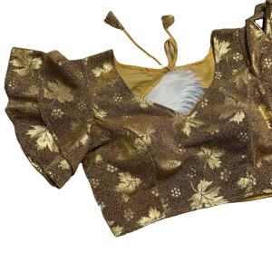 BLOUSE DE STYLE À MANCHES À VOLANTS EN TISSU IMPORTÉ PAR FABZONE - Product Image 1