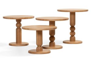Soporte para Pasteles Hecho a Mano en Madera Sólida, Soporte de Exhibición de Madera con Acabado Natural, Mesa para Postres Independiente, Estilo Antiguo - Product Image 3
