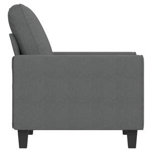 Sillón Individual Rectangular Gris Oscuro para Sala de Estar, Hecho de Poliéster Resistente - Product Image 4