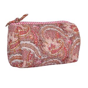 Sac bandoulière isotherme en coton imprimé à la main style anglais de Jaipur, avec fermeture éclair et motif floral - Product Image 1