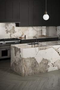 Encimera de Cocina de Mármol Sólido con Isla en Cascada - Product Image 2