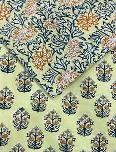 Tela de Algodón Ecológica con Estampado de Bloques Tejida a Mano para Vestidos y Bolsos, Proveedor Mayorista Directo de Fábrica de Jaipur - Product Image 3