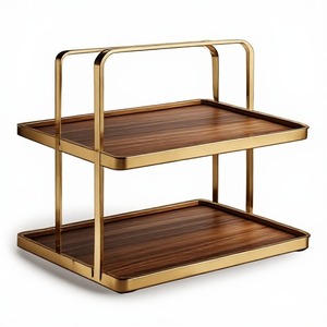 Elegante Soporte para Pastel de Metal Latón con Acabado Dorado Premium para Exhibición de Postres Gourmet, Fiestas y Decoración de Mesa Elegante - Product Image 1