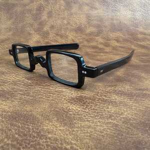 Gafas con Montura de Cuerno Redonda, Color Negro, Estilo Artesanal, Hechas a Mano, Diseño Ajustable, Material Ecológico, Arte Animal Moderno, Coleccionable - Product Image 5
